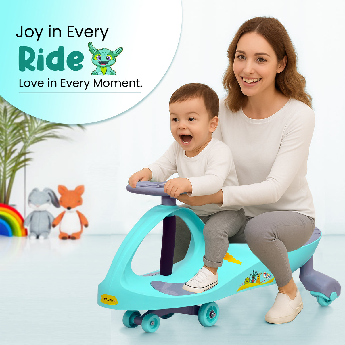 Ldr Ride Swing TODLR SWING CAR MUSIC/LIGHT – Stryder Bikes
