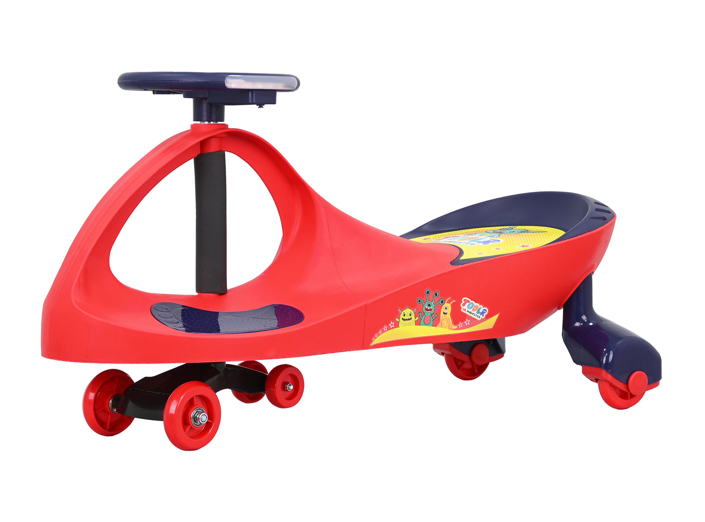 TODLR SWING CAR MUSIC/LIGHT - Red/Blue
