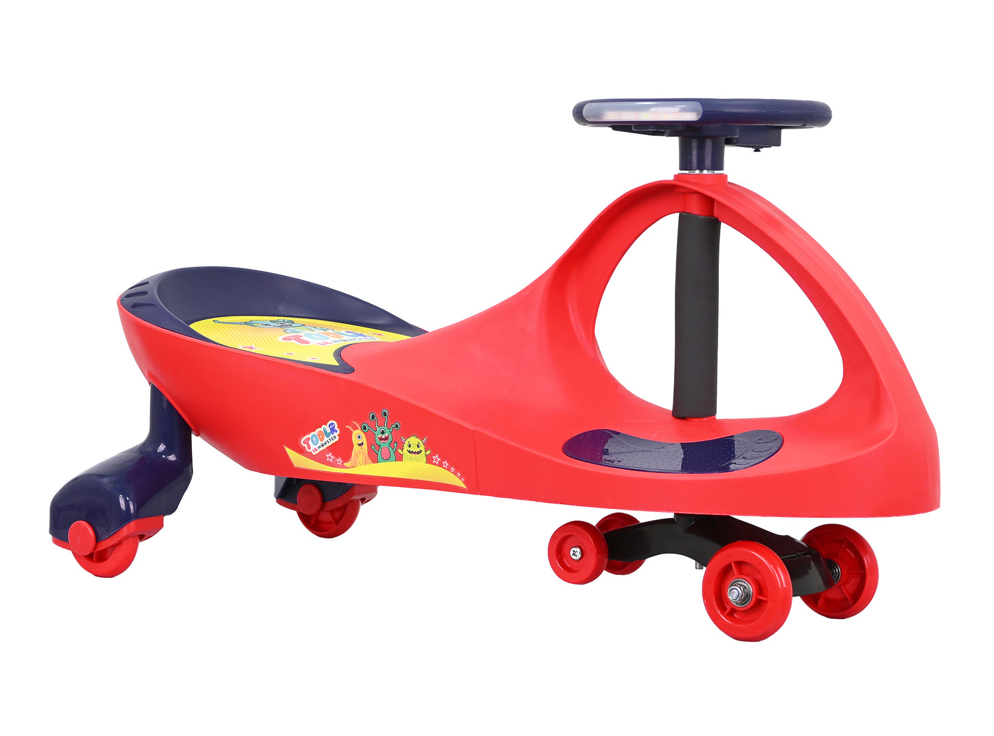 TODLR SWING CAR MUSIC/LIGHT - Red/Blue