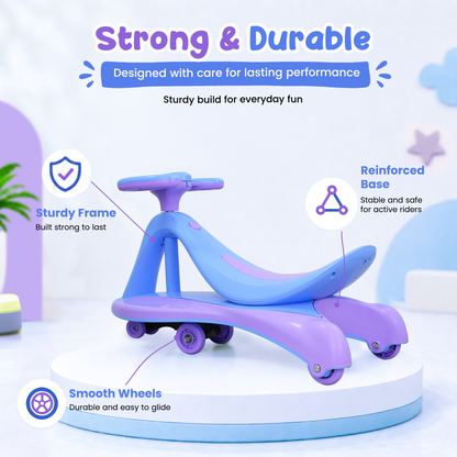TODLR SWING CAR Airo with Light & Music - Blue