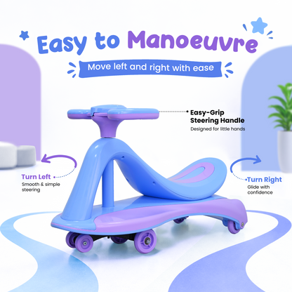 TODLR SWING CAR Airo with Light & Music - Blue