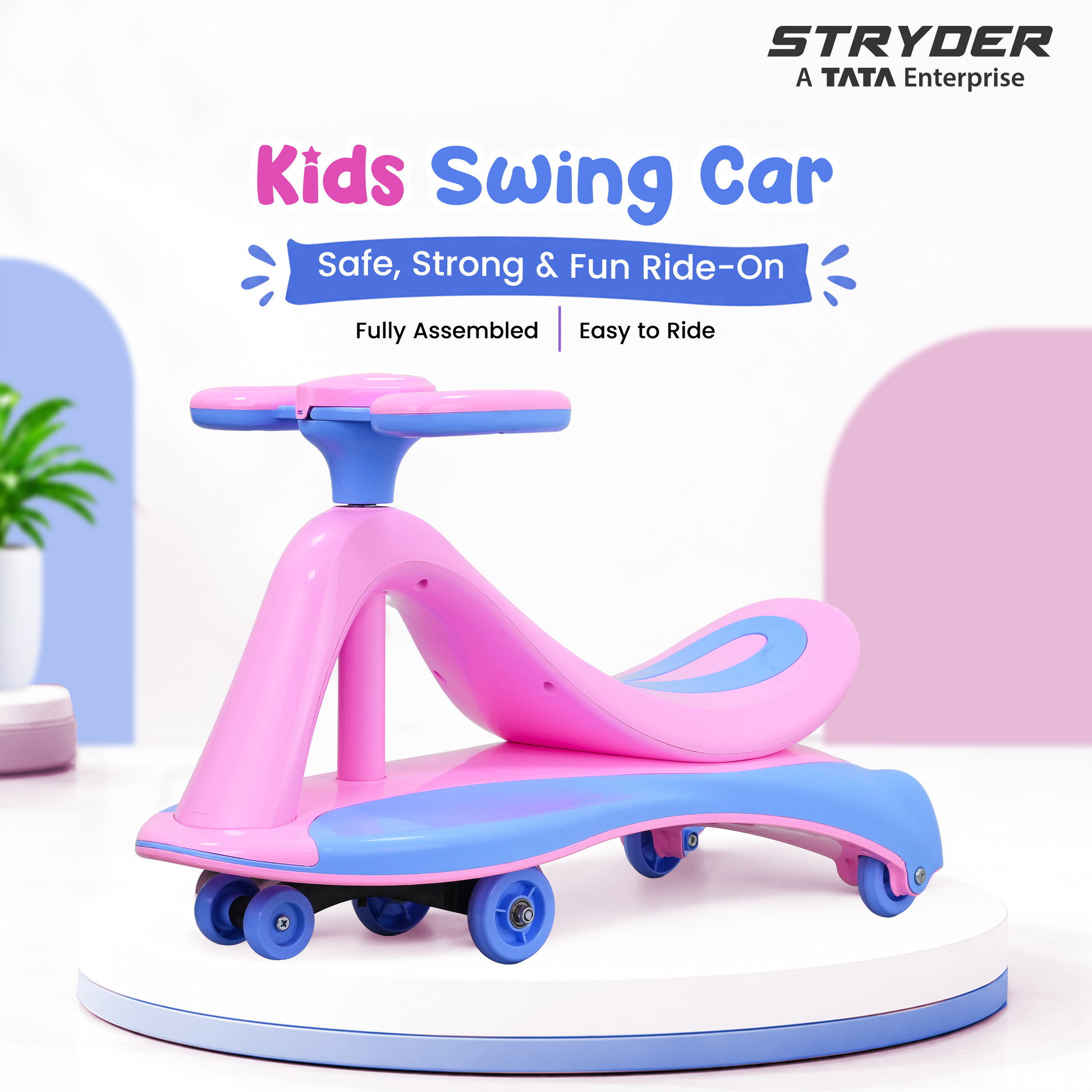 TODLR SWING CAR Airo with Light & Music - Pink