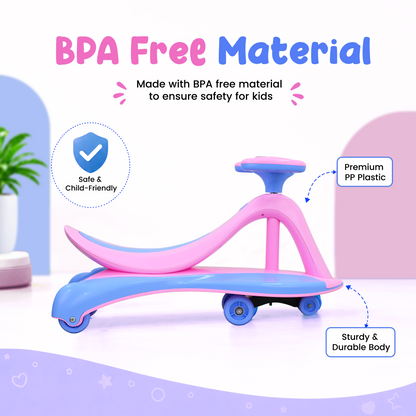 TODLR SWING CAR Airo with Light & Music - Pink