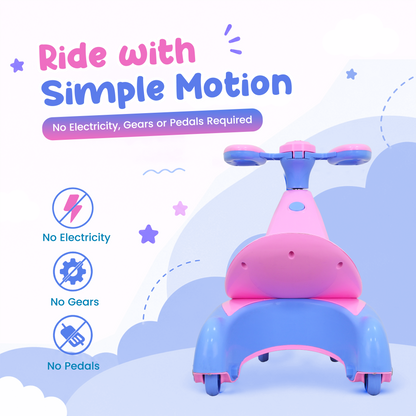TODLR SWING CAR Airo with Light & Music - Pink