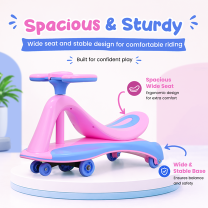 TODLR SWING CAR Airo with Light & Music - Pink