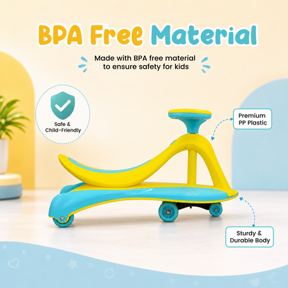TODLR SWING CAR Airo with Light & Music - Yellow