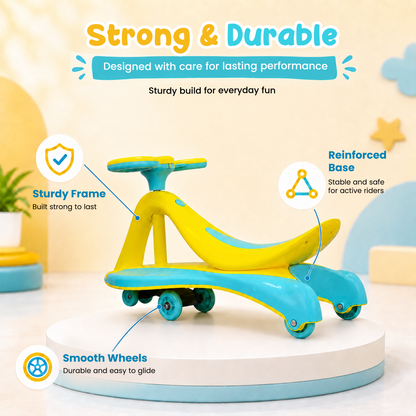 TODLR SWING CAR Airo with Light & Music - Yellow
