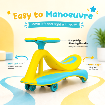 TODLR SWING CAR Airo with Light & Music - Yellow
