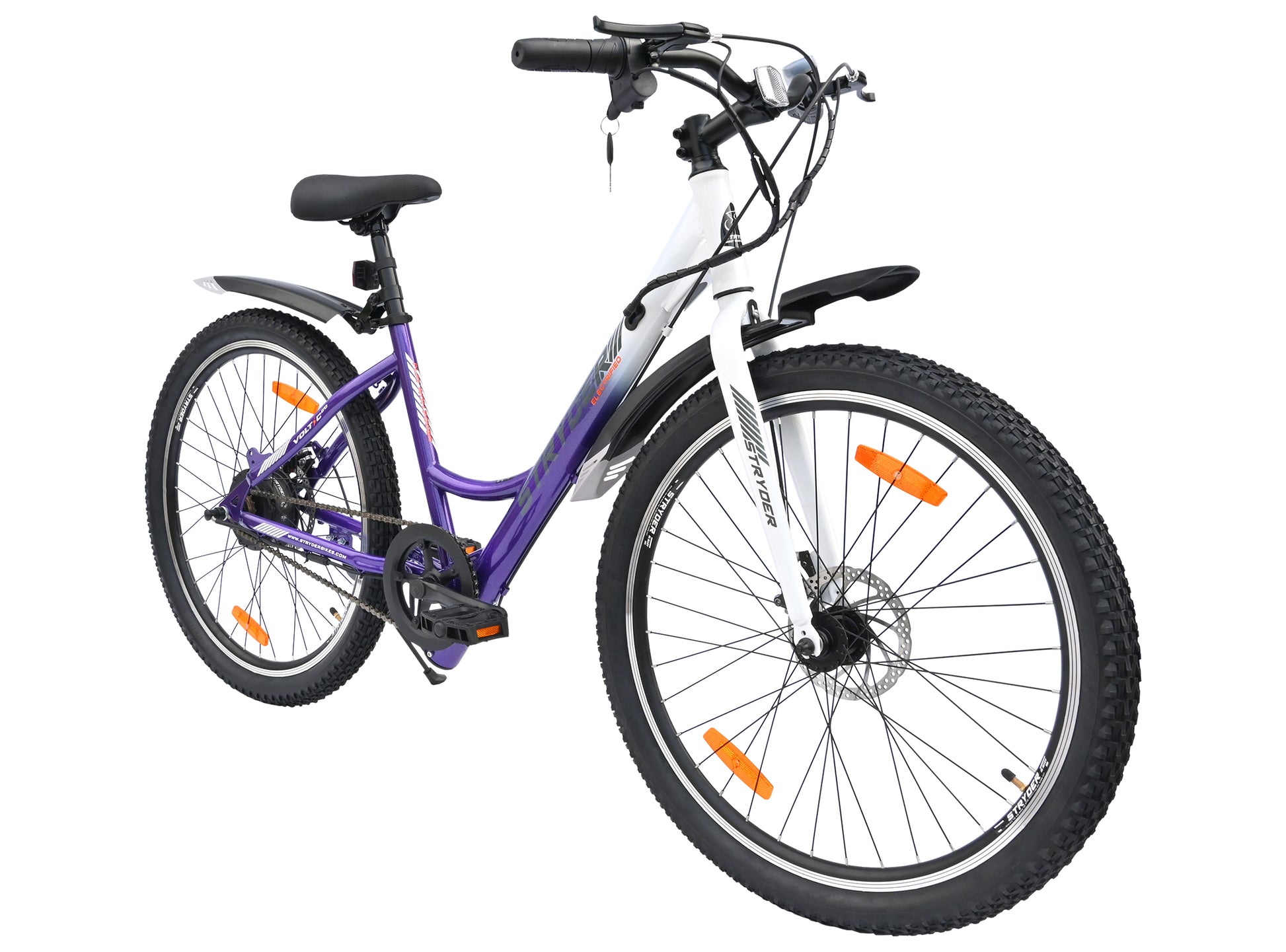 Purple White Voltic Go E-Bike - purple