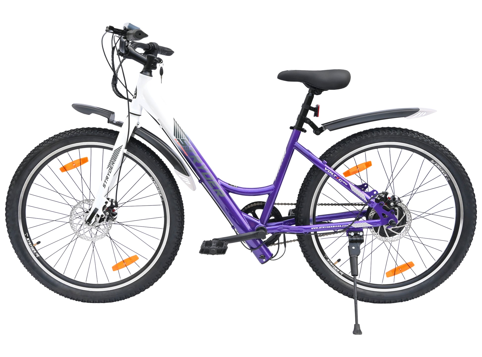 26 Inch Voltic Go Purple White E-Bikes - purple