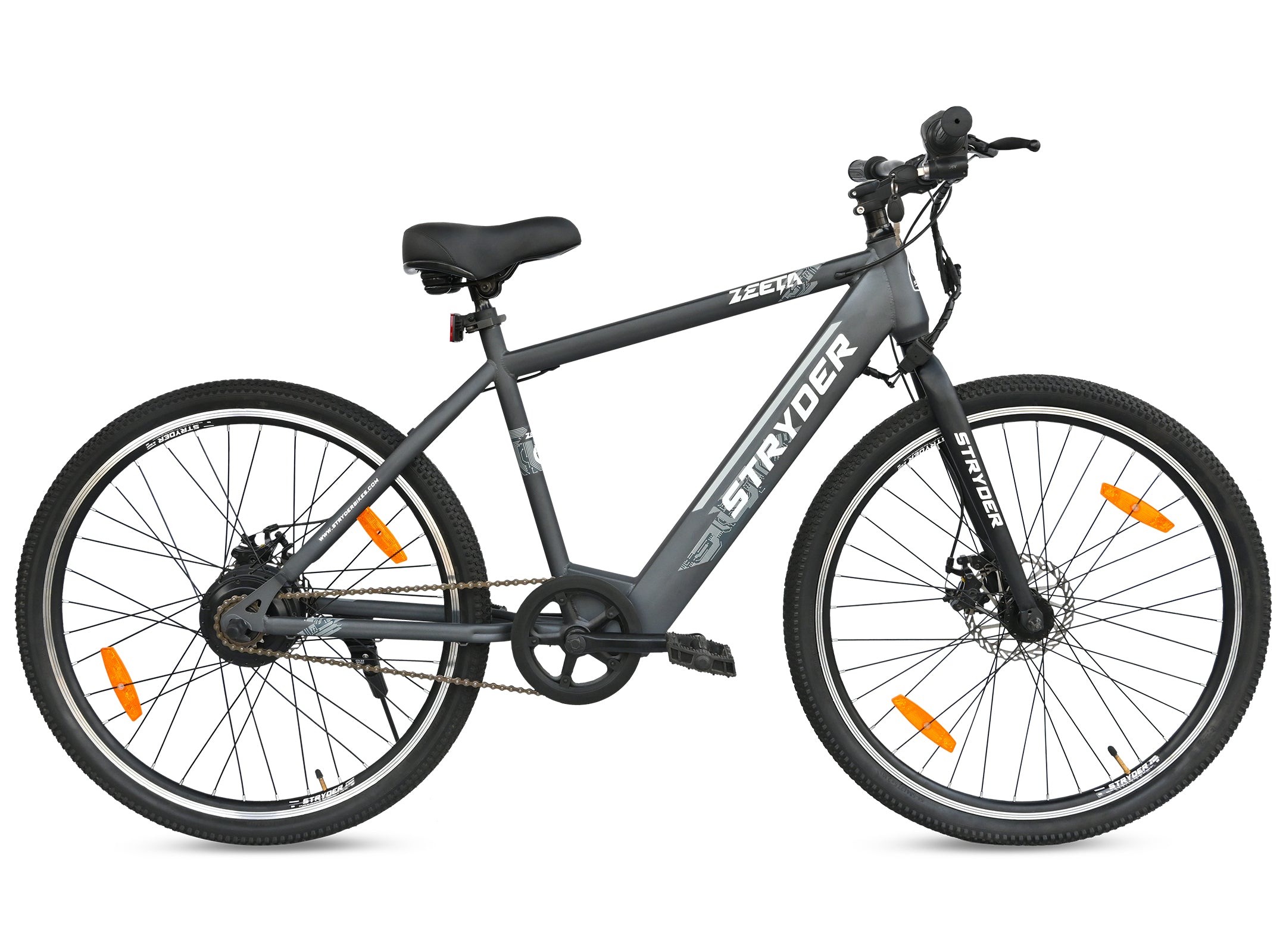 Grey 27.5 Inch Zeeta Electric Bicycle - grey