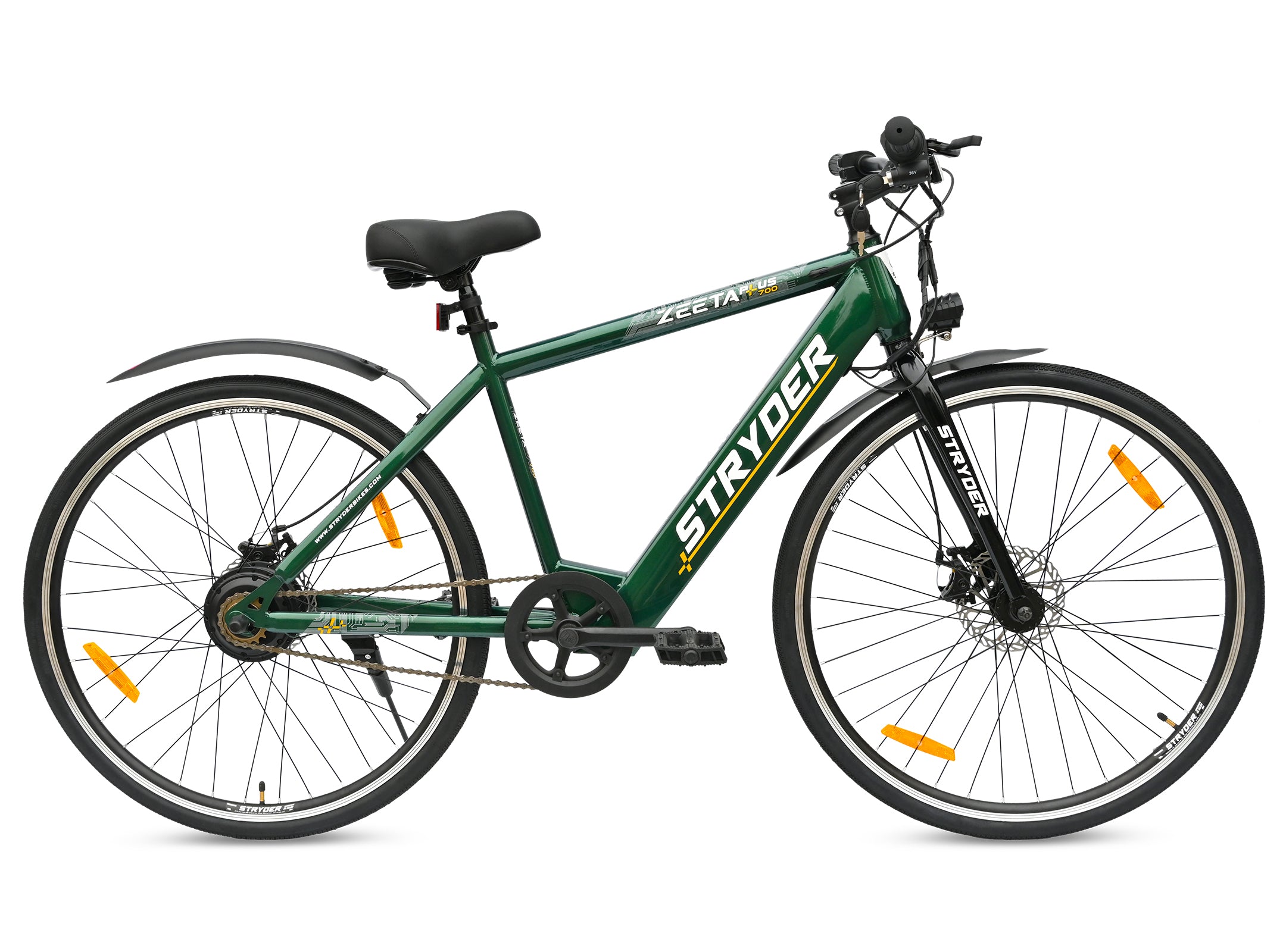 700C Zeeta Plus Electric Bicycle - forest green